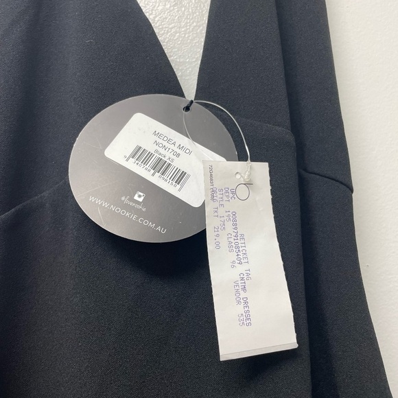 Nookie Medea Midi Dress Black XS NWT - Picture 9 of 11
